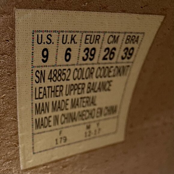 Skechers Parallel Dark Natural Tan Trapezoid Wedge Heel Suede Leather Sz 9 M - Picture 8 of 10